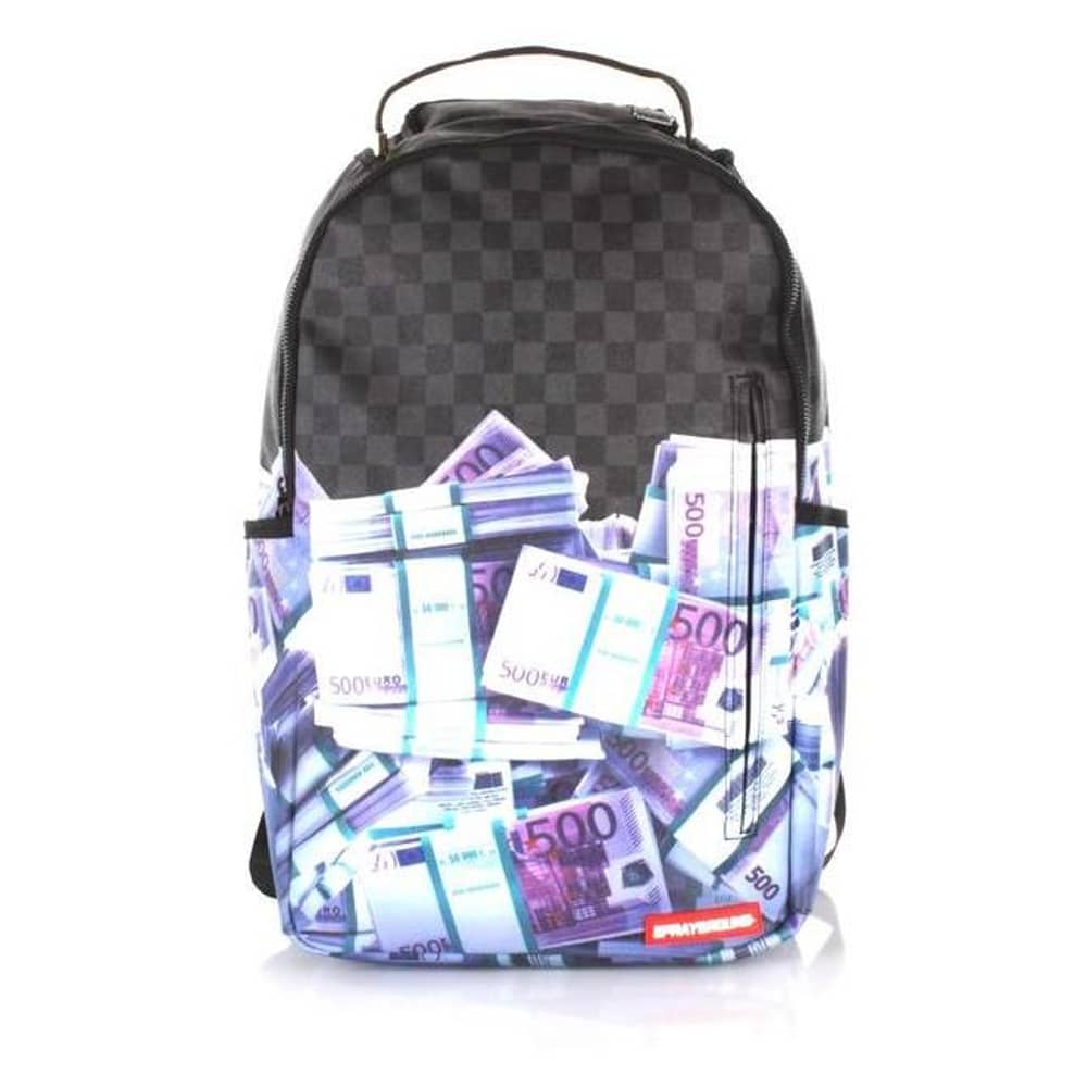 Sprayground 500 Euros Banned Grey Unisex Backpack 18