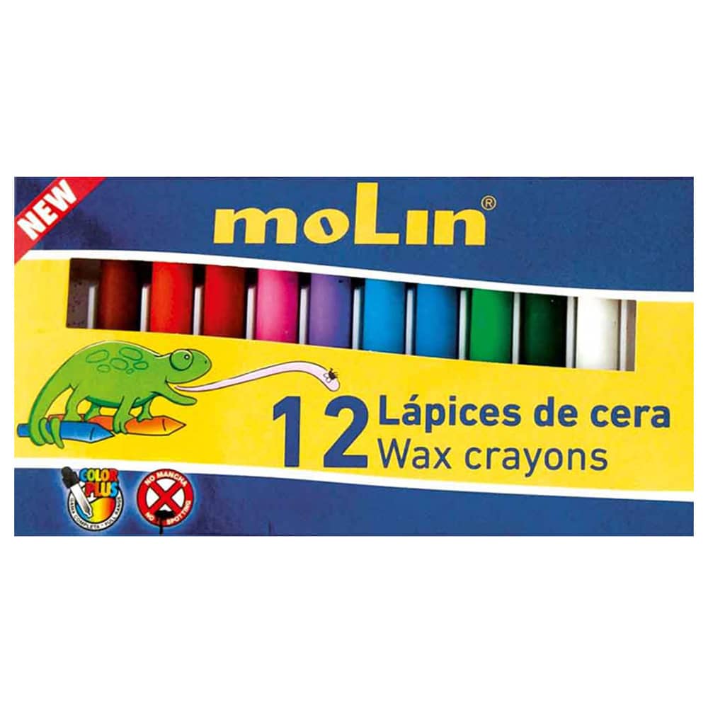 Molin CCP412-12 Wax Crayons Box Of 12
