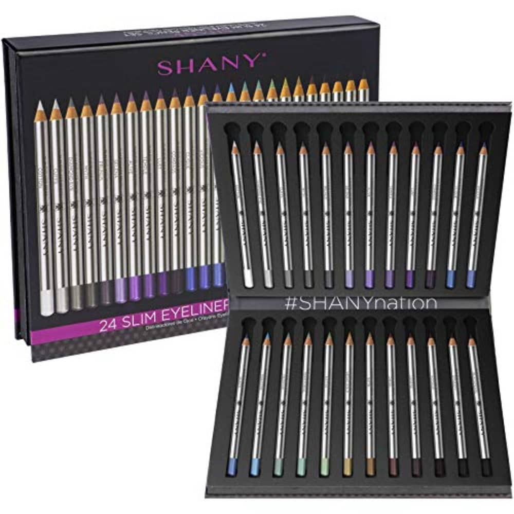 SHANY Cosmetics Slim Eyeliner Pencil Set - 24 Ly-Pigmented And Long-Lasting Eye Pencils In Matte Metallic Finishes With Case SHANY Cosmetics Slim Eyeliner Pencil Set - 24 Ly-Pigmented And Long-Lasting Eye Pencils In Matte Metallic Finishes With Case