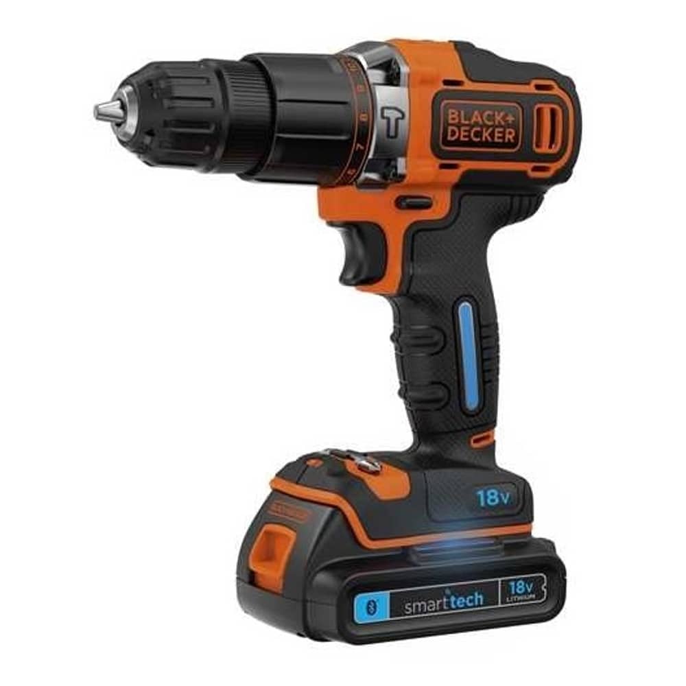 Black and Decker 18V Lithium-ion 2 Gear Smart Tech Hammer Drill BDCHD18KST-GB Black and Decker 18V Lithium-ion 2 Gear Smart Tech Hammer Drill BDCHD18KST-GB