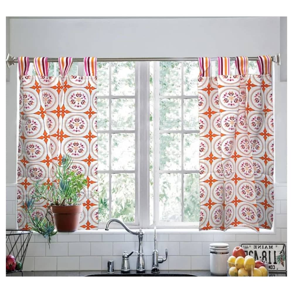 Moroccan Design Window Kitchen Curtains