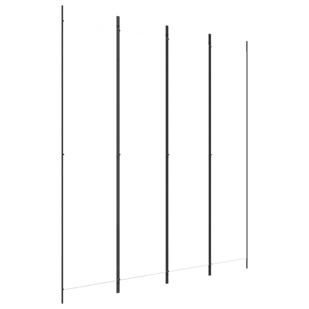 vidaXL 4-Panel Room Divider White 200x220 cm Fabric