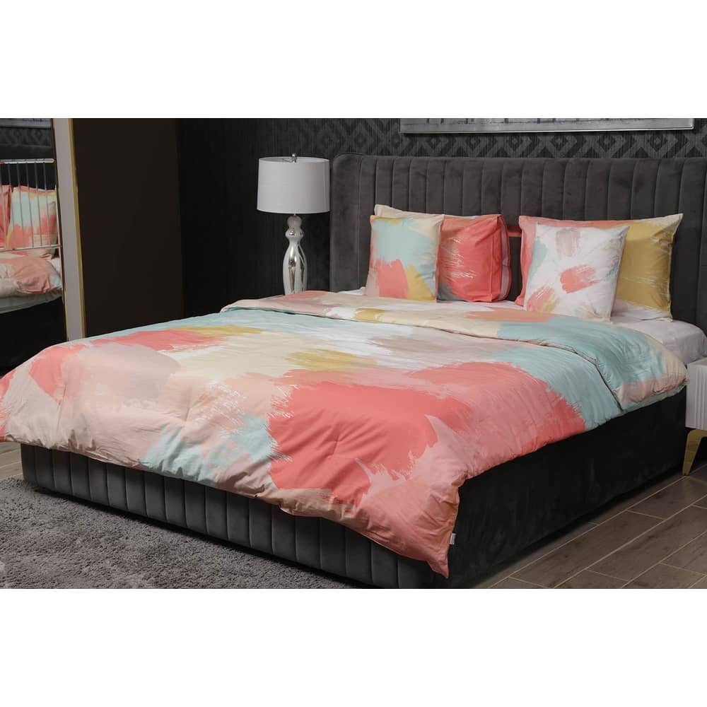 Tea Rose 5pcs Comforter Set Peach 220x240cm
