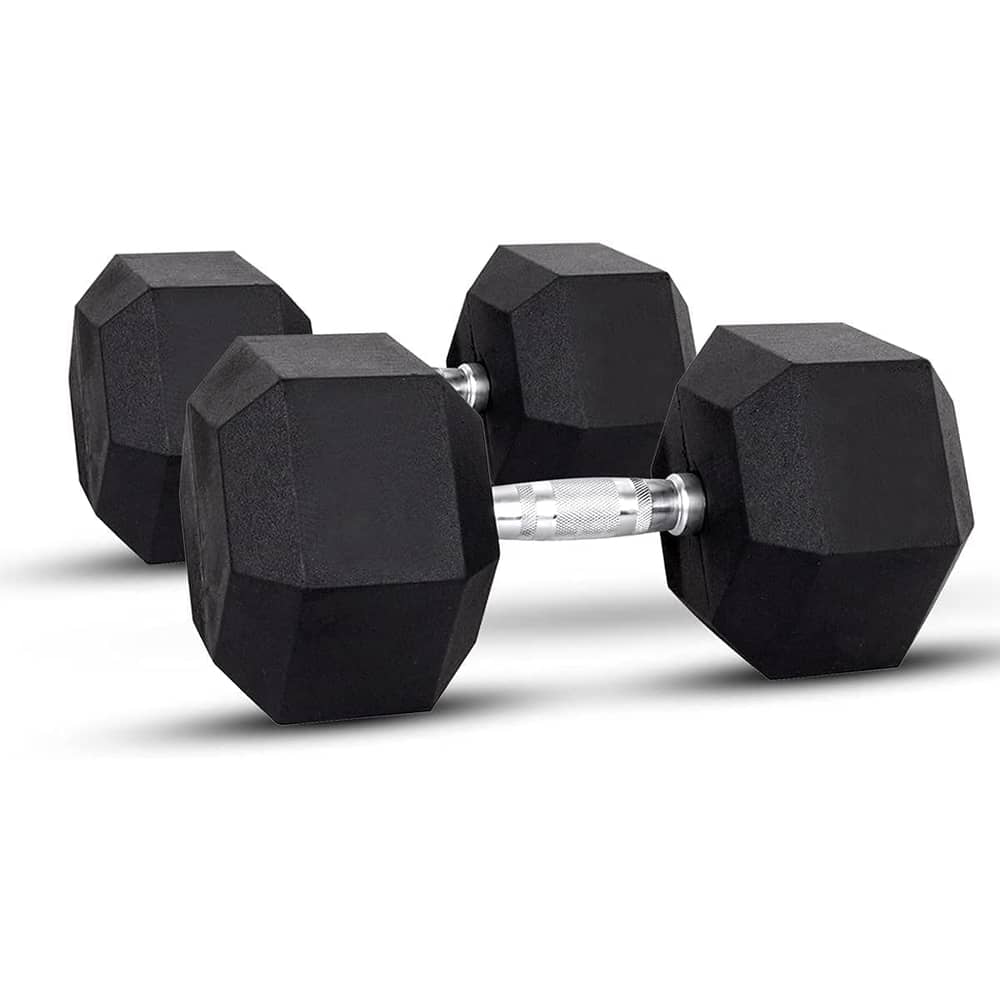 Sparnod Fitness Hex Dumbbells 5KG Each X 2 Rubber Coated Non-slip Handle For Or Muscle Toning And Full Body Workout Sparnod Fitness Hex Dumbbells 5KG Each X 2 Rubber Coated Non-slip Handle For Or Muscle Toning And Full Body Workout