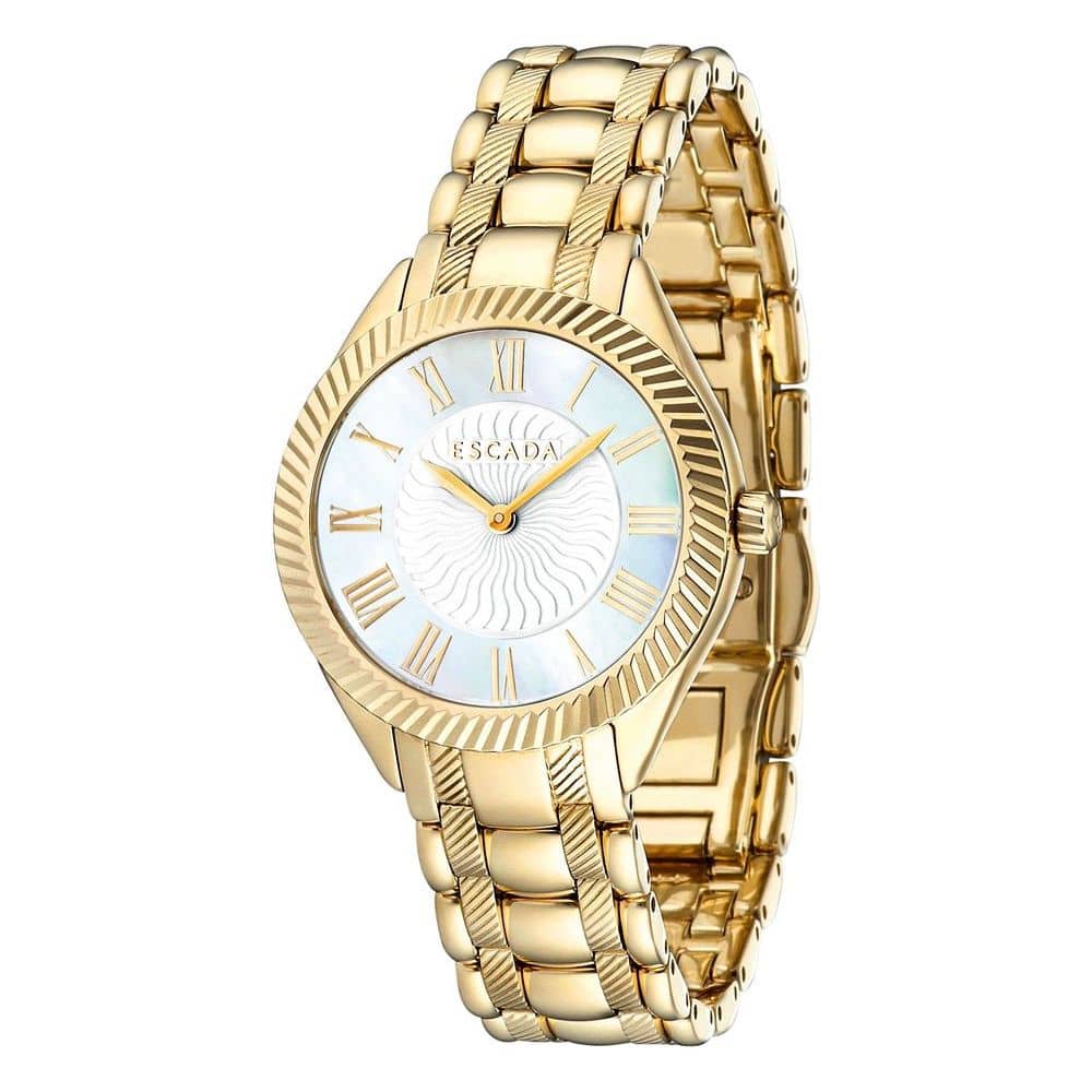 Escada Zoe Gold Plated Stainless Steel Analog Women Watch EW4735012 Escada Zoe Gold Plated Stainless Steel Analog Women Watch EW4735012