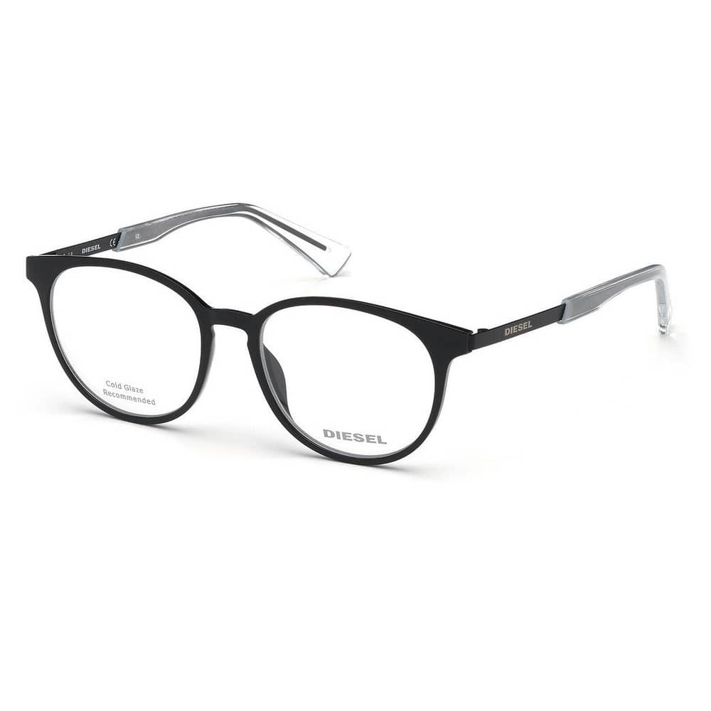 Diesel DL5289-001-51 Unisex Optical Frame Shiny Black Injected