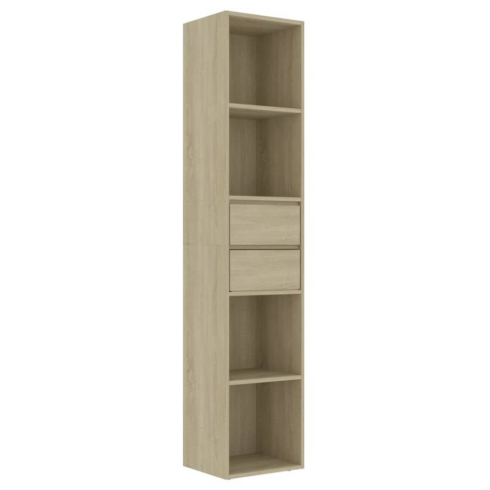 Vidaxl Book Cabinet Sonoma Oak 36x30x171 Cm Engineered Wood Vidaxl Book Cabinet Sonoma Oak 36x30x171 Cm Engineered Wood