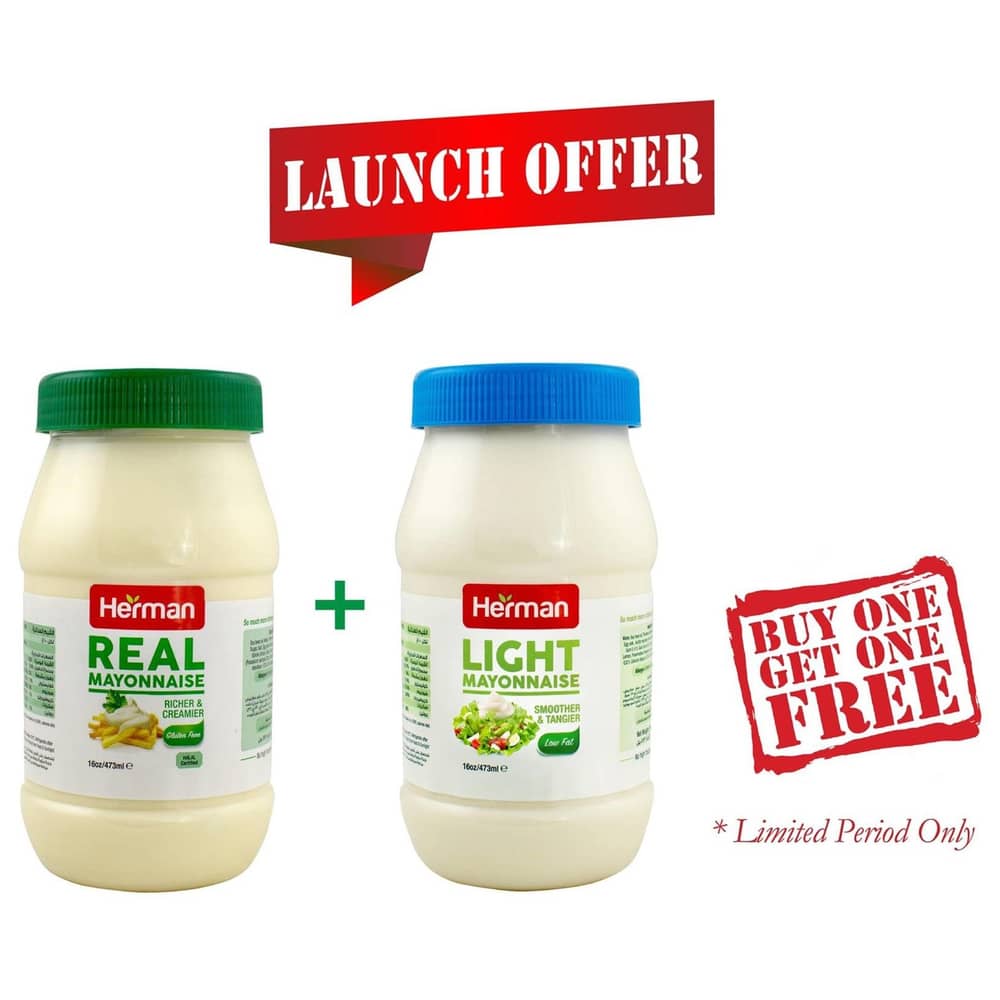 Herman Pack of 2 Mayonnaise 2X16oz Special Offer Herman Pack of 2 Mayonnaise 2X16oz Special Offer