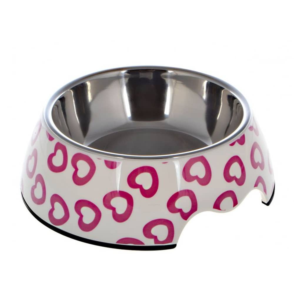 Nutrapet Applique Melamine Round Bowl Sets,Heart L:22 * 7.5Cms 700/Ml23.6Oz Nutrapet Applique Melamine Round Bowl Sets,Heart L:22 * 7.5Cms 700/Ml23.6Oz
