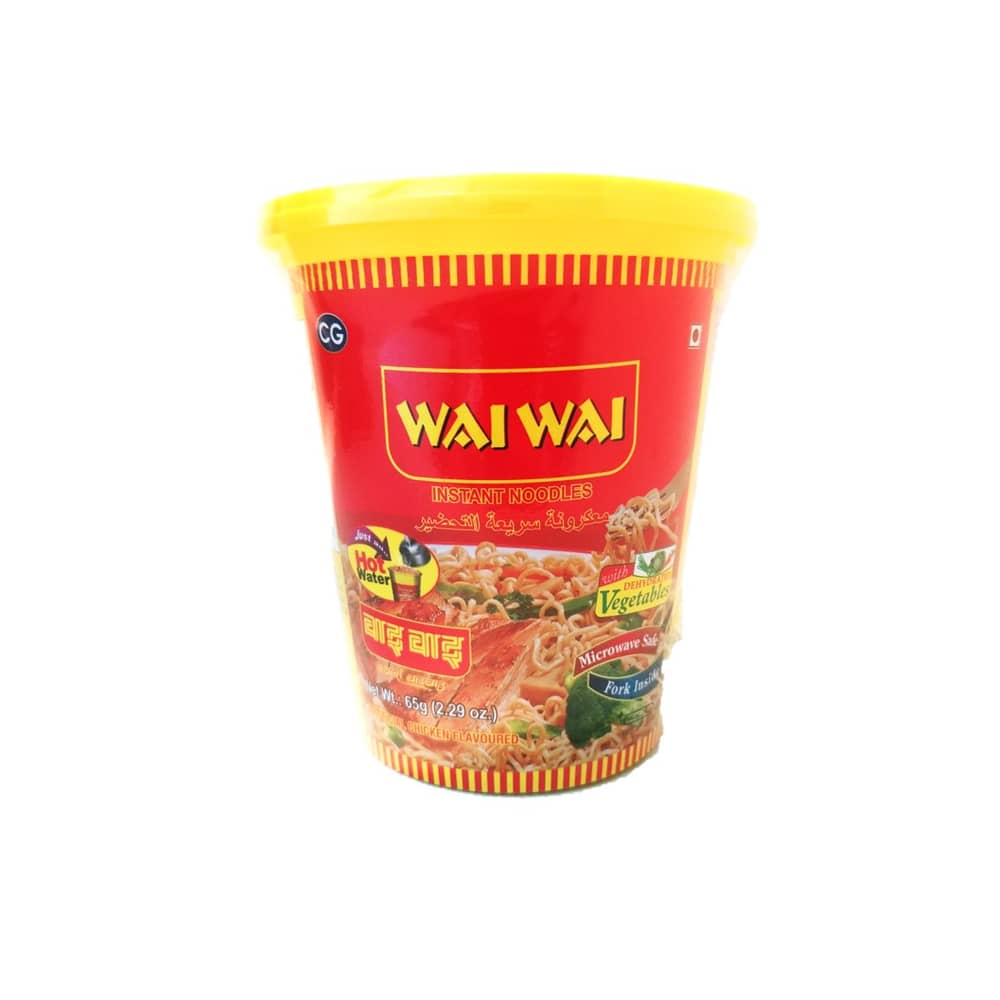 Wai Wai Cup Noodles Chicken Flavour, 65g
