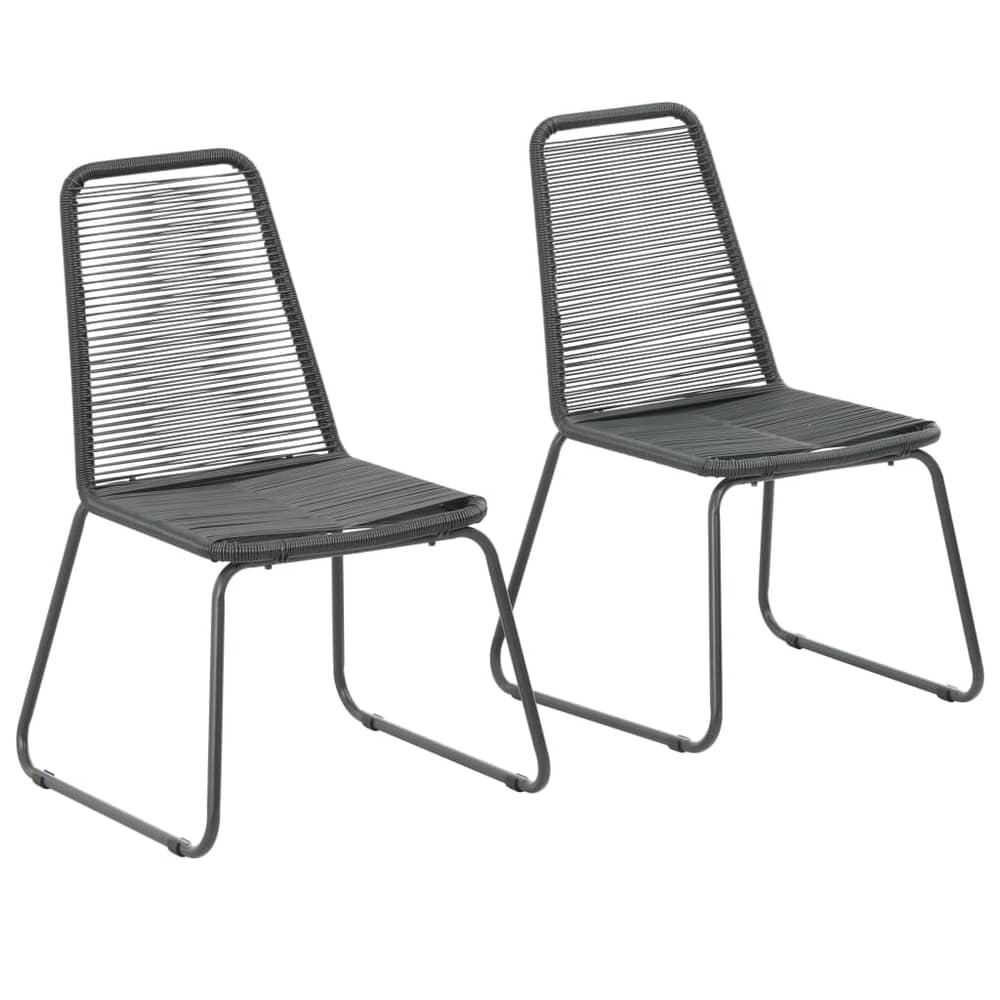 Vidaxl Outdoor Chairs 2 Pcs Poly Rattan Black Vidaxl Outdoor Chairs 2 Pcs Poly Rattan Black