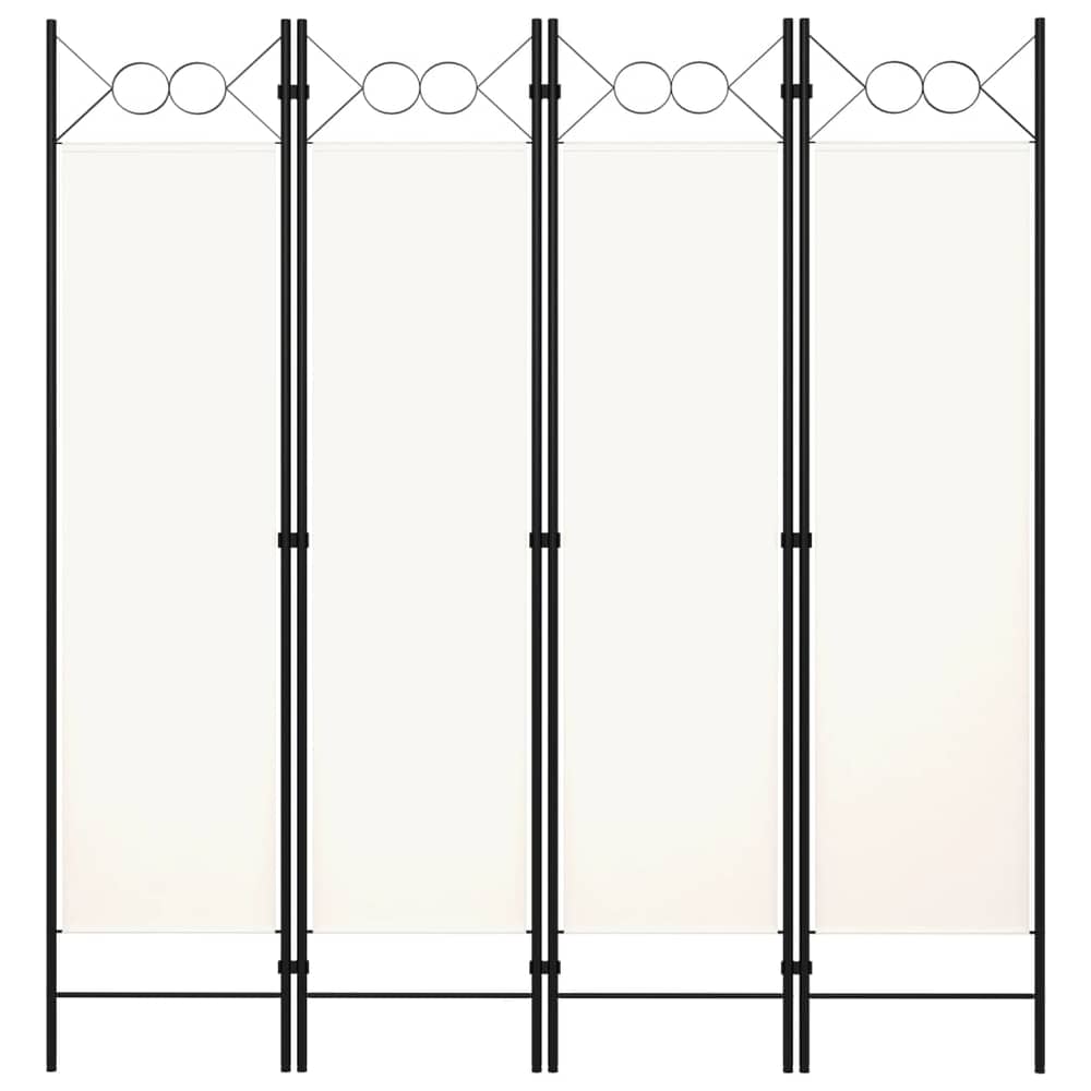 Vidaxl 4-panel Room Divider Cream White 160x180 Cm
