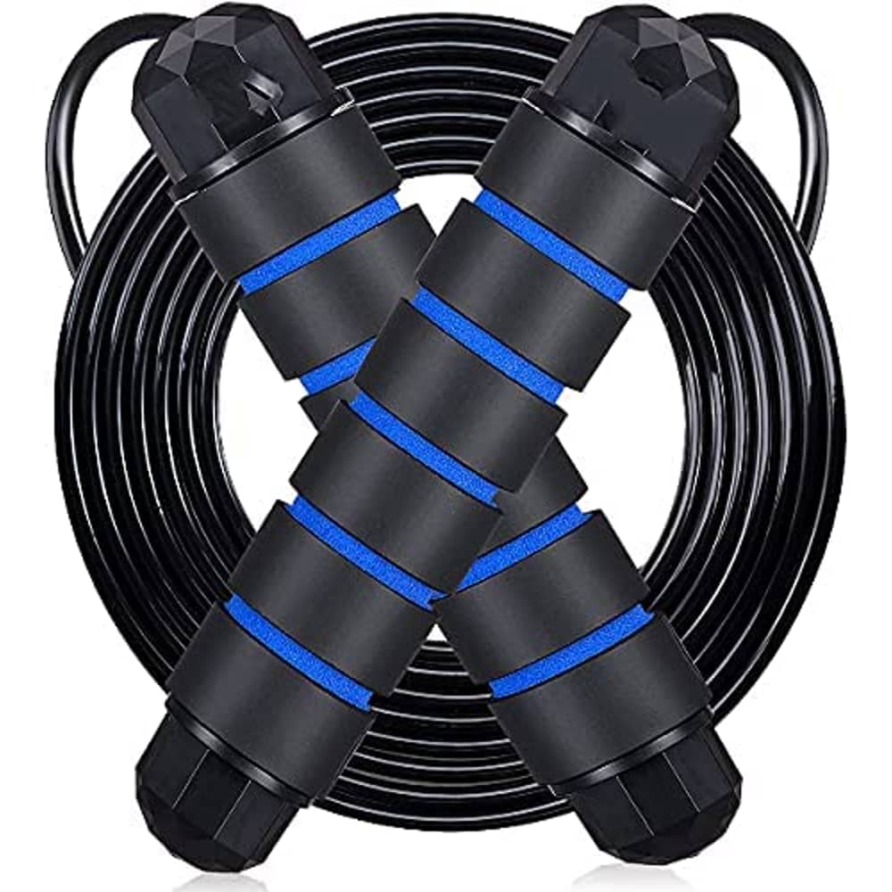 ULTIMAX Jumping Rope, Skipping Rope Adult Fitness Women, Adjustable Jump Rope with Memory Foam Handles Ideal for Aerobic, Calorie & Fat Burning Home Gym Workout for Kids & Men-Assorted Color