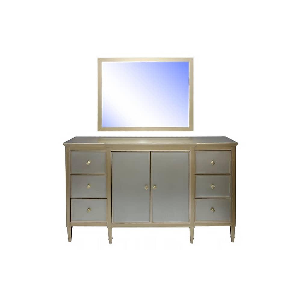 Pan Emirates Gomerry New Dresser With Mirror Champagne