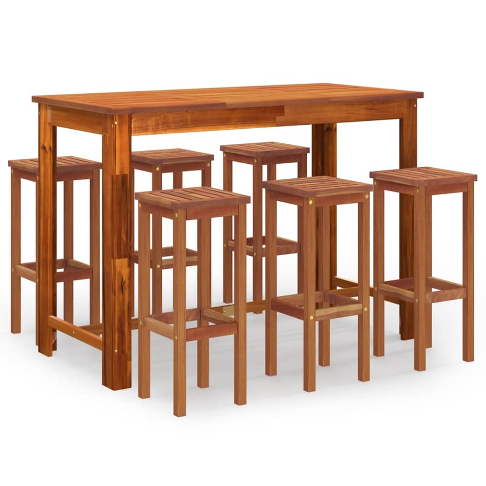 vidaXL 7 Piece Garden Bar Set Solid Wood Acacia vidaXL 7 Piece Garden Bar Set Solid Wood Acacia