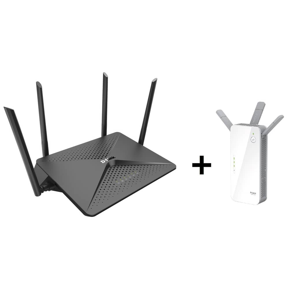 Dlink DIR882 AC2600 MU-MIMO Wi-Fi Gigabit Router + DAP1720 AC1750 Dual Band Wi-Fi Range Extender