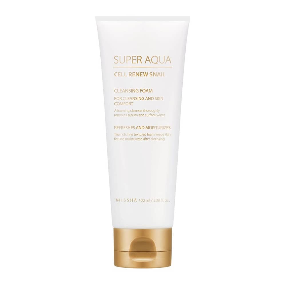Missha Super Aqua Cell Renew Snail Cleansing Foam 100ml Missha Super Aqua Cell Renew Snail Cleansing Foam 100ml