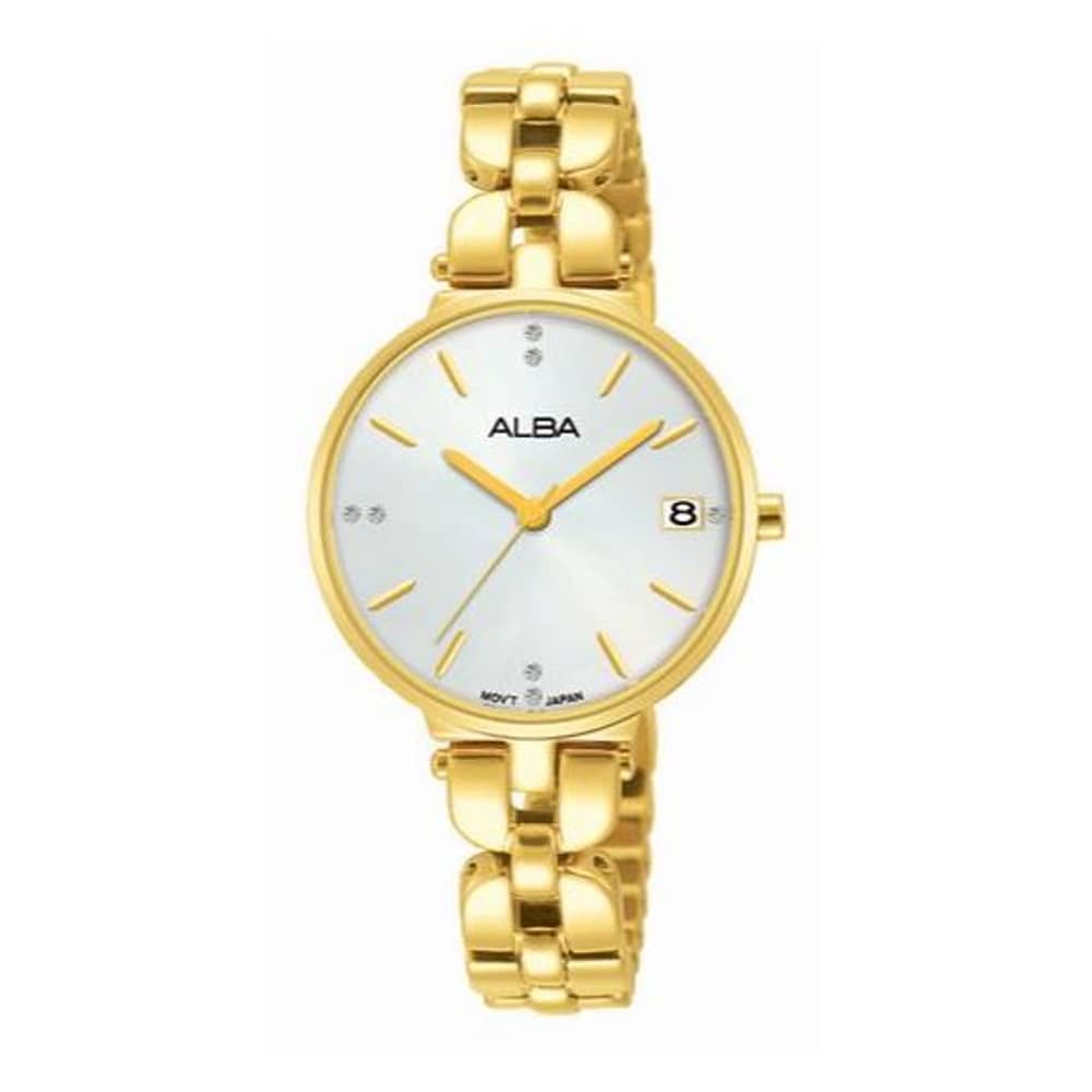 Alba AG8J50X1 Stainless Steel/Silver White Ladies Watch