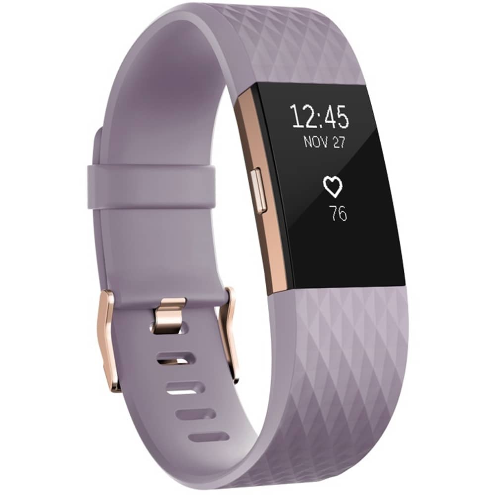 Fitbit Charge 2 Wristband Laryon Lavender Rose Gold Large - FB407RGLVLEU