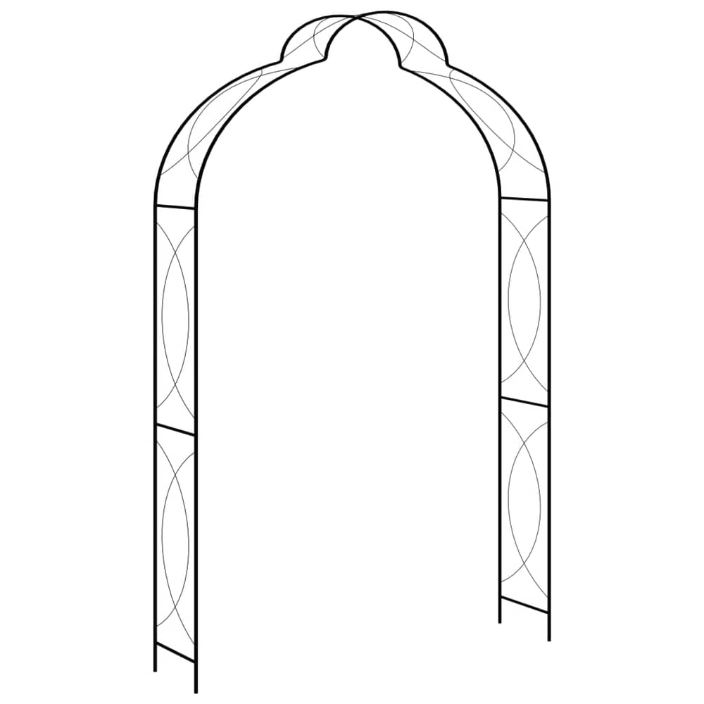 vidaXL Garden Arch Black 150x34x240 cm Iron vidaXL Garden Arch Black 150x34x240 cm Iron