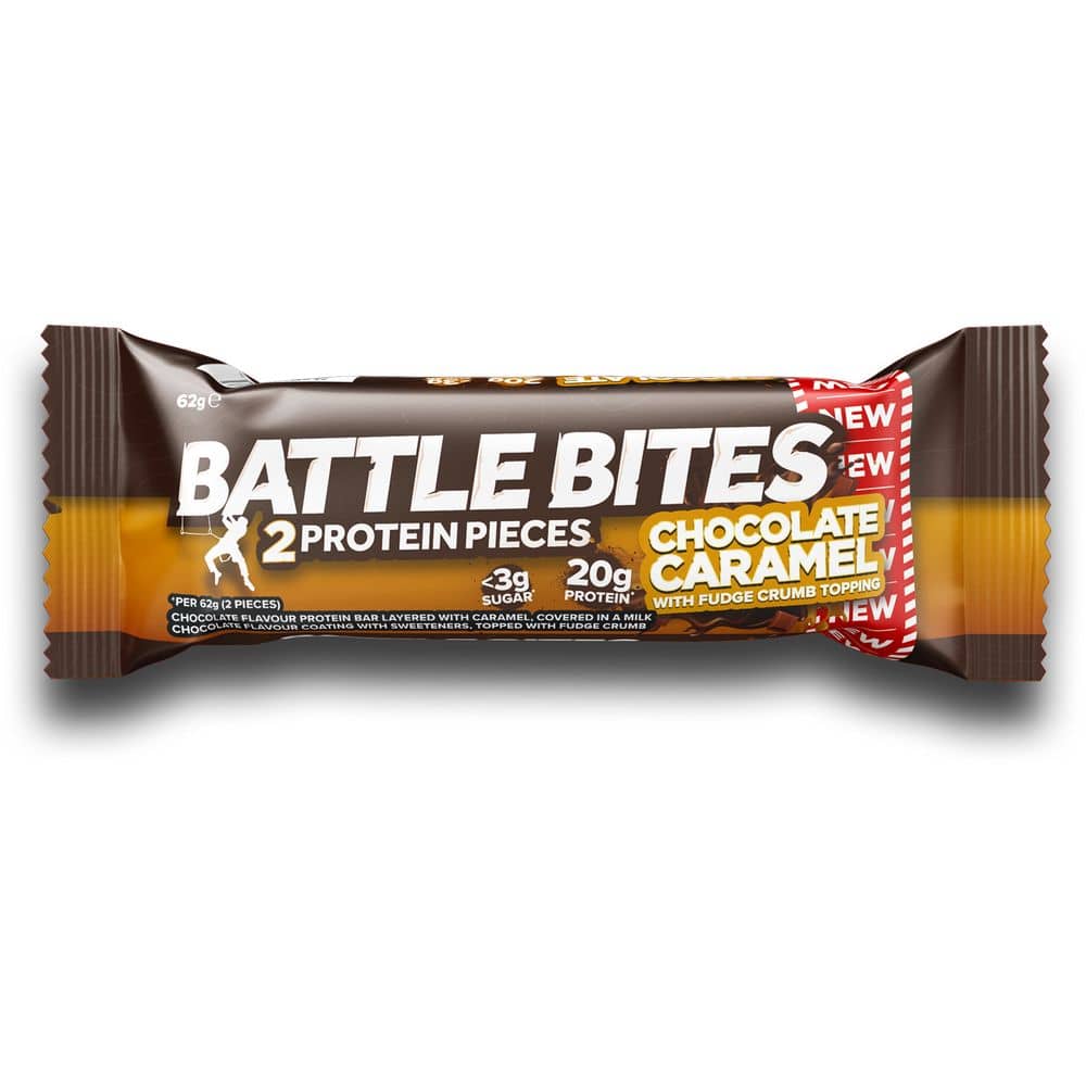 Battle Bites Chocolate Caramel Protein Bar 62g