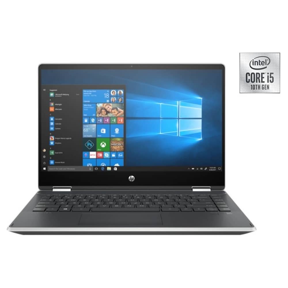 HP Pavilion x360 14T-DH100 Laptop - Core i7 1.8GHz 8GB 256GB Win10 2GB Win10 14inch HD Silver English Keyboard HP Pavilion x360 14T-DH100 Laptop - Core i7 1.8GHz 8GB 256GB Win10 2GB Win10 14inch HD Silver English Keyboard