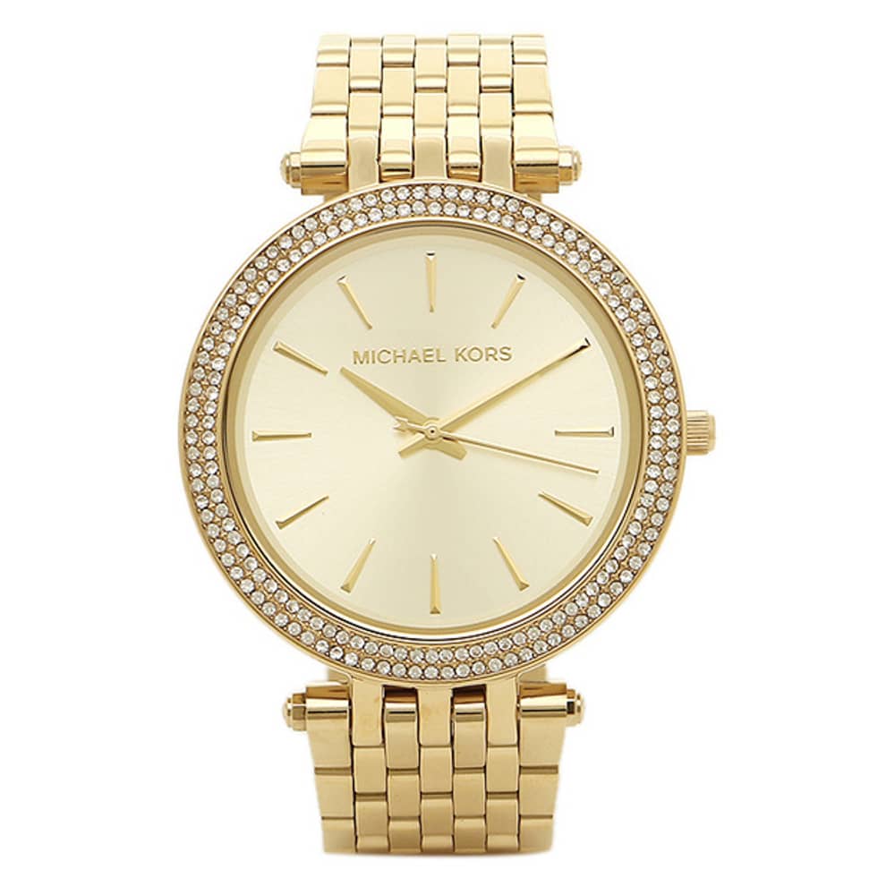 Michael Kors MK3191 Darci Glitz Gold Dial Pave Bezel Ladies Watch