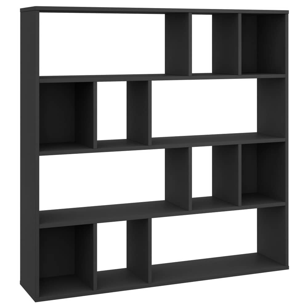 vidaXL Room Divider/Book Cabinet Black 110x24x110 cm Engineered Wood vidaXL Room Divider/Book Cabinet Black 110x24x110 cm Engineered Wood