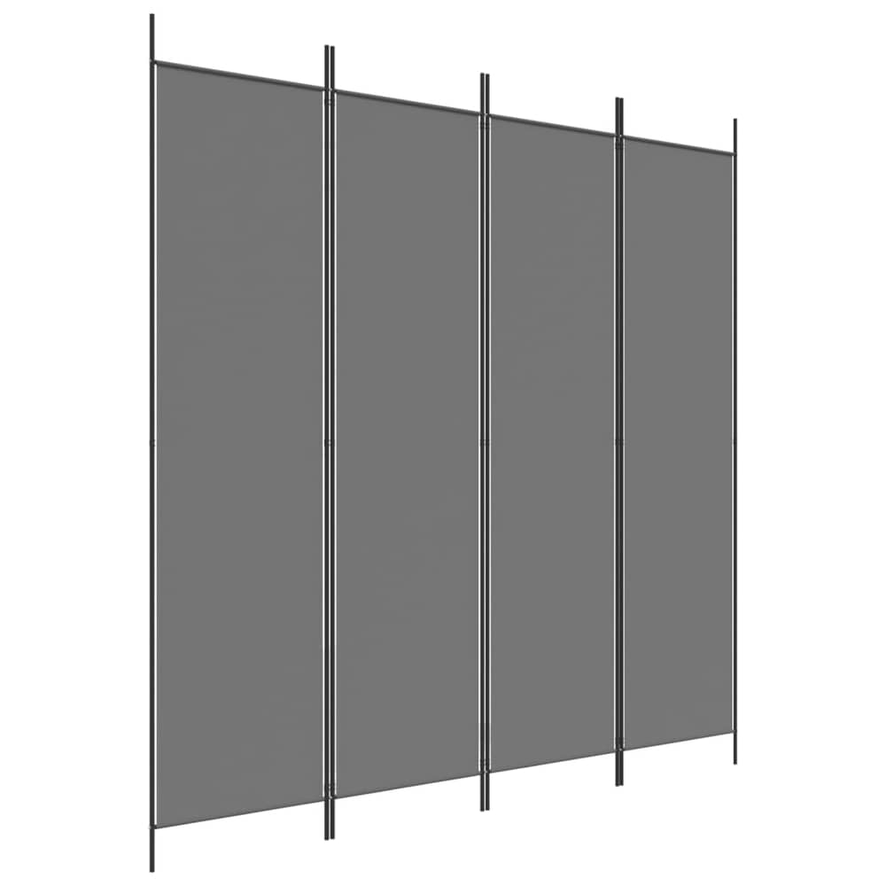 vidaXL 4-Panel Room Divider Anthracite 200x200 cm Fabric