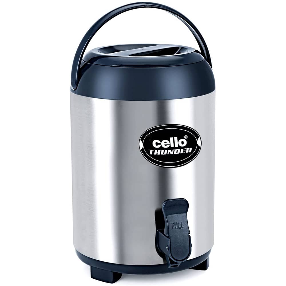 Cello Thunder Stainless Steel Flask, 4 litres - Silver Cello Thunder Stainless Steel Flask, 4 litres - Silver
