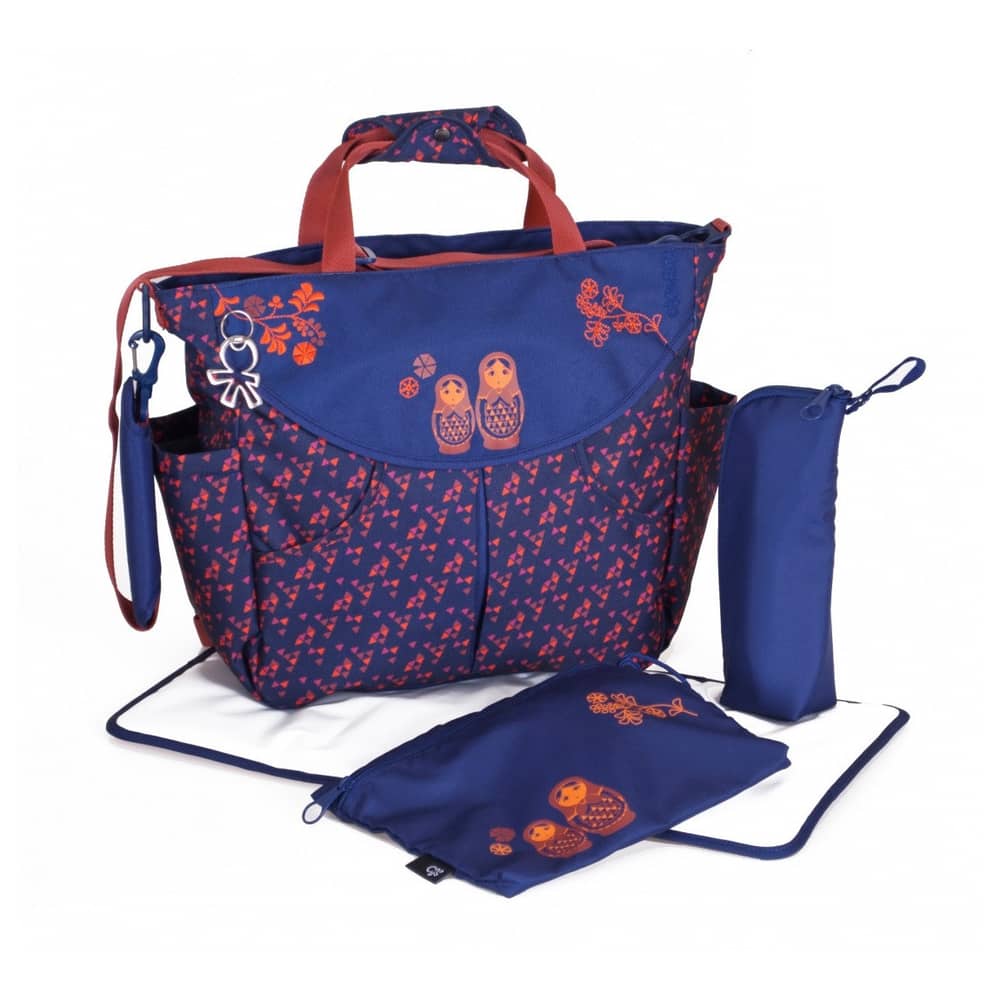 Okiedog 39001 Matrushka Diaper Bag Sumo Blue/Red