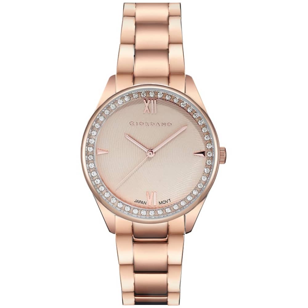 Giordano Women's Analog Rose Gold Dial Watch - 2911-CC