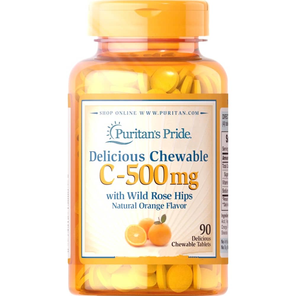 Puritans Pride C-500 Chewable With Rose Hips