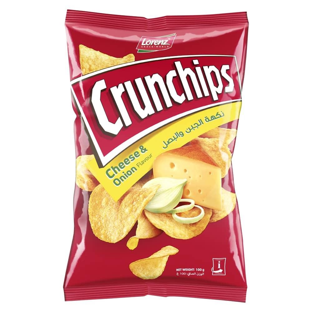 Lorenz Crunchips Cheese & Onion (100gms) Lorenz Crunchips Cheese & Onion (100gms)