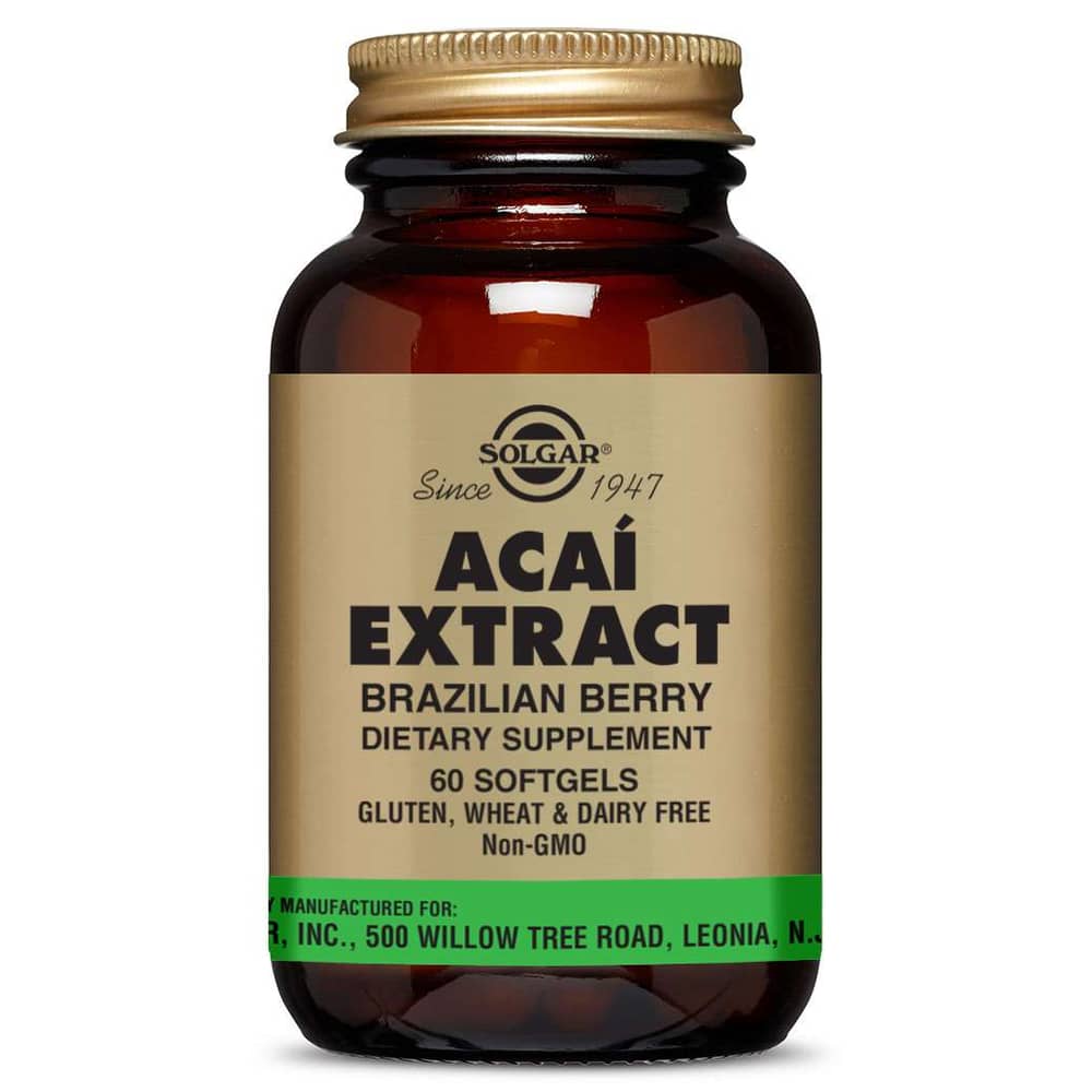 Solgar Acai Extract Brazilian Berry 60 Softgels