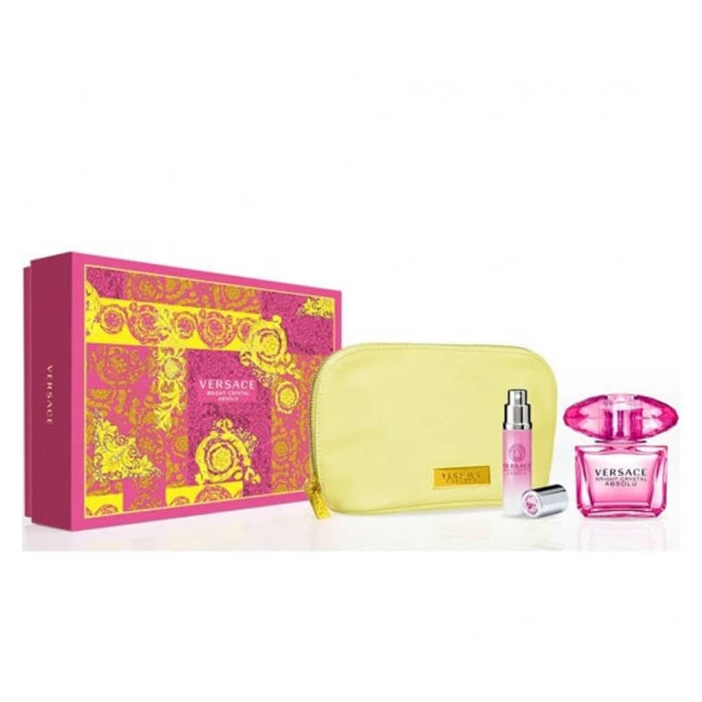 Versace Bright Crystal Absolu Gift Set For Women (Bright Crystal Absolu 90ml EDP + Bright Crystal Absolu 10ml EDP + Bag) Versace Bright Crystal Absolu Gift Set For Women (Bright Crystal Absolu 90ml EDP + Bright Crystal Absolu 10ml EDP + Bag)