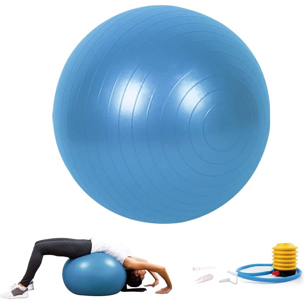 ULTIMAX Yoga Ball, Exercise Ball for Fitness, Balance & Birthing, Anti-Burst Professional Quality Stability, Design Balance Ball Pilates Core and Workout Ball with Quick Pump - 65 cm (Blue) ULTIMAX Yoga Ball, Exercise Ball for Fitness, Balance & Birthing, Anti-Burst Professional Quality Stability, Design Balance Ball Pilates Core and Workout Ball with Quick Pump - 65 cm (Blue)