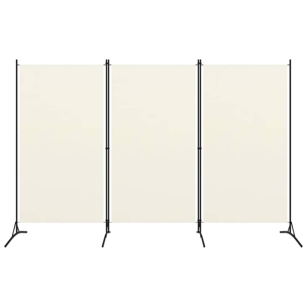 Vidaxl 3-panel Room Divider Cream White 260x180 Cm