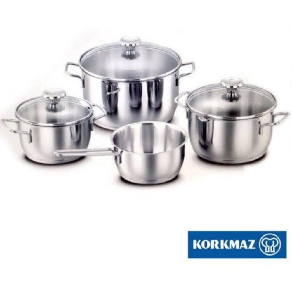 Korkmaz Aroma Stainless Steel Cookware Set 7pc Set