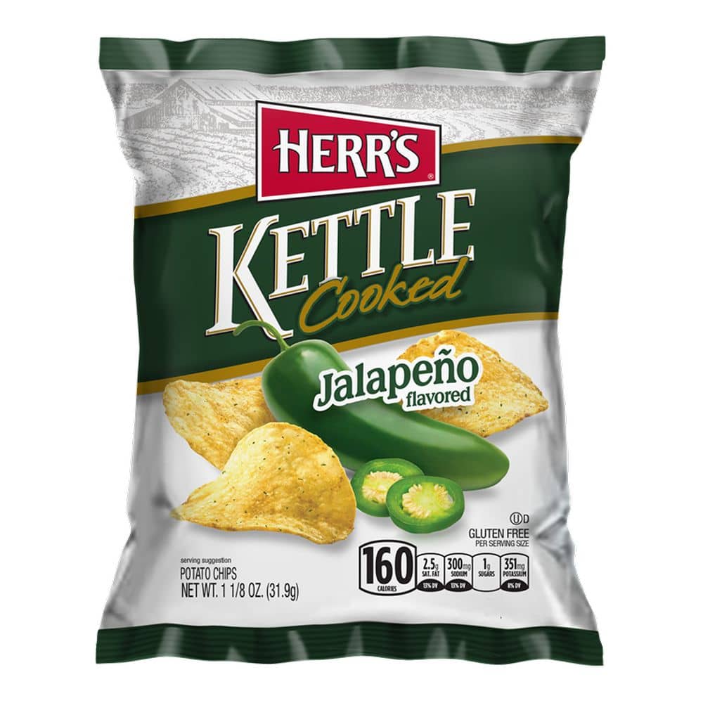 Herr's Jalapeno Kettle Cooked Potato Chips 170g