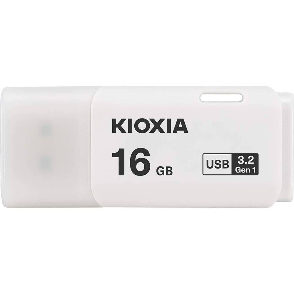Kioxia TransMemory U301 USB 3.2 Gen 1 Flash Drive 16GB White LU301W016GG4 Kioxia TransMemory U301 USB 3.2 Gen 1 Flash Drive 16GB White LU301W016GG4