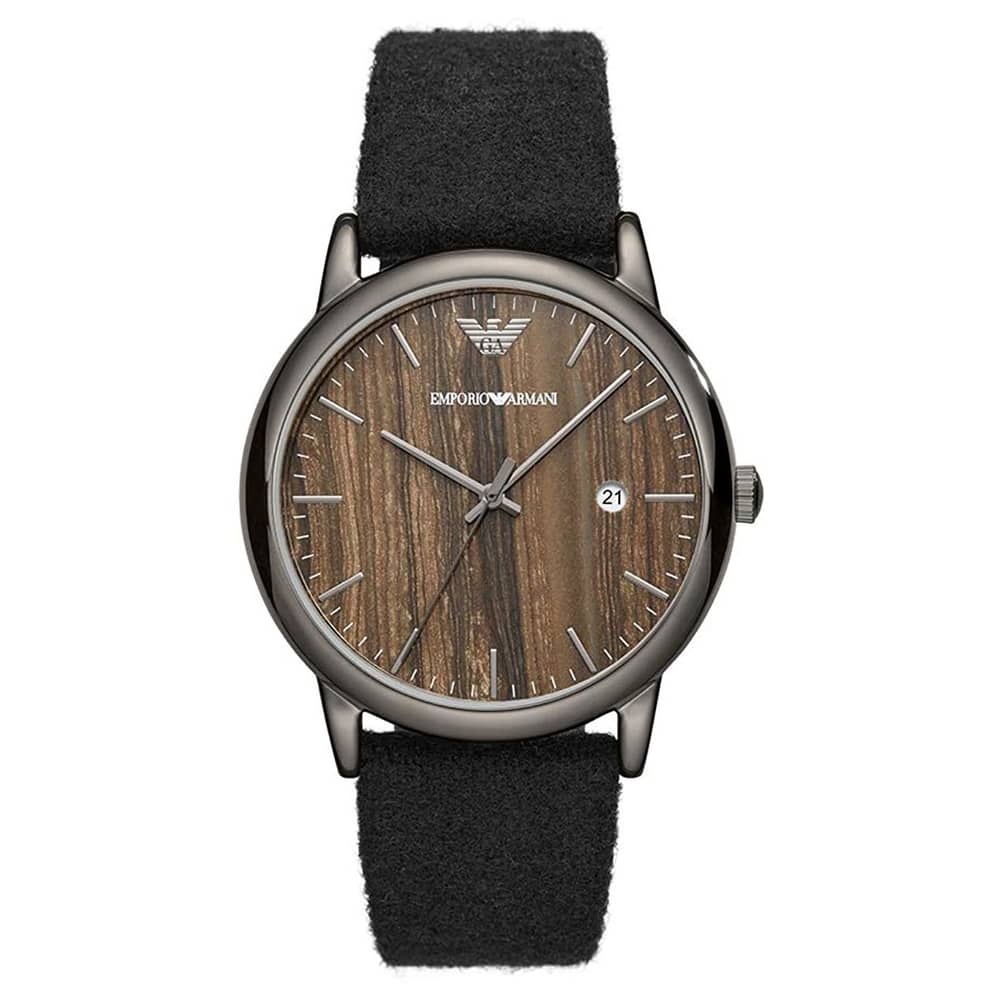 Emporio Armani Black Leather Analog Watch For Men AR11156 Emporio Armani Black Leather Analog Watch For Men AR11156