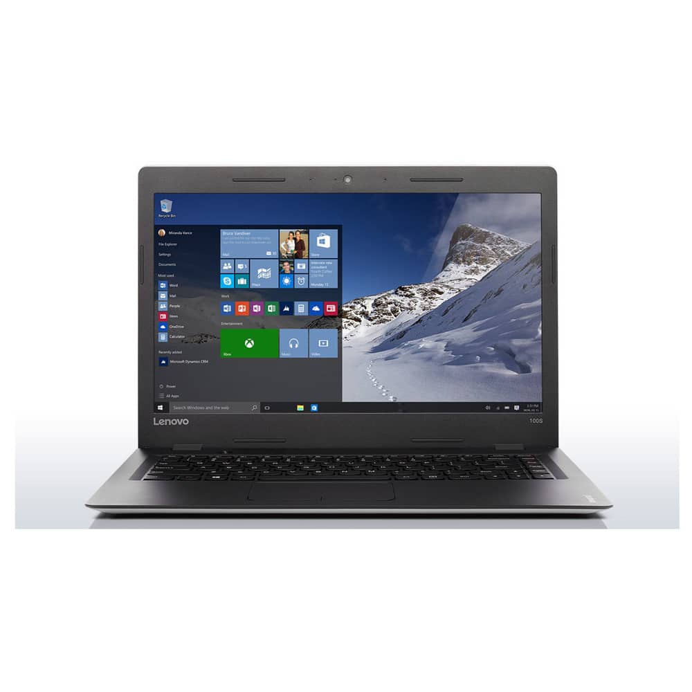 Lenovo ideapad 100S-14IBR Laptop - Celeron 1.6GHz 4GB 32GB Shared Win10 14inch HD Silver