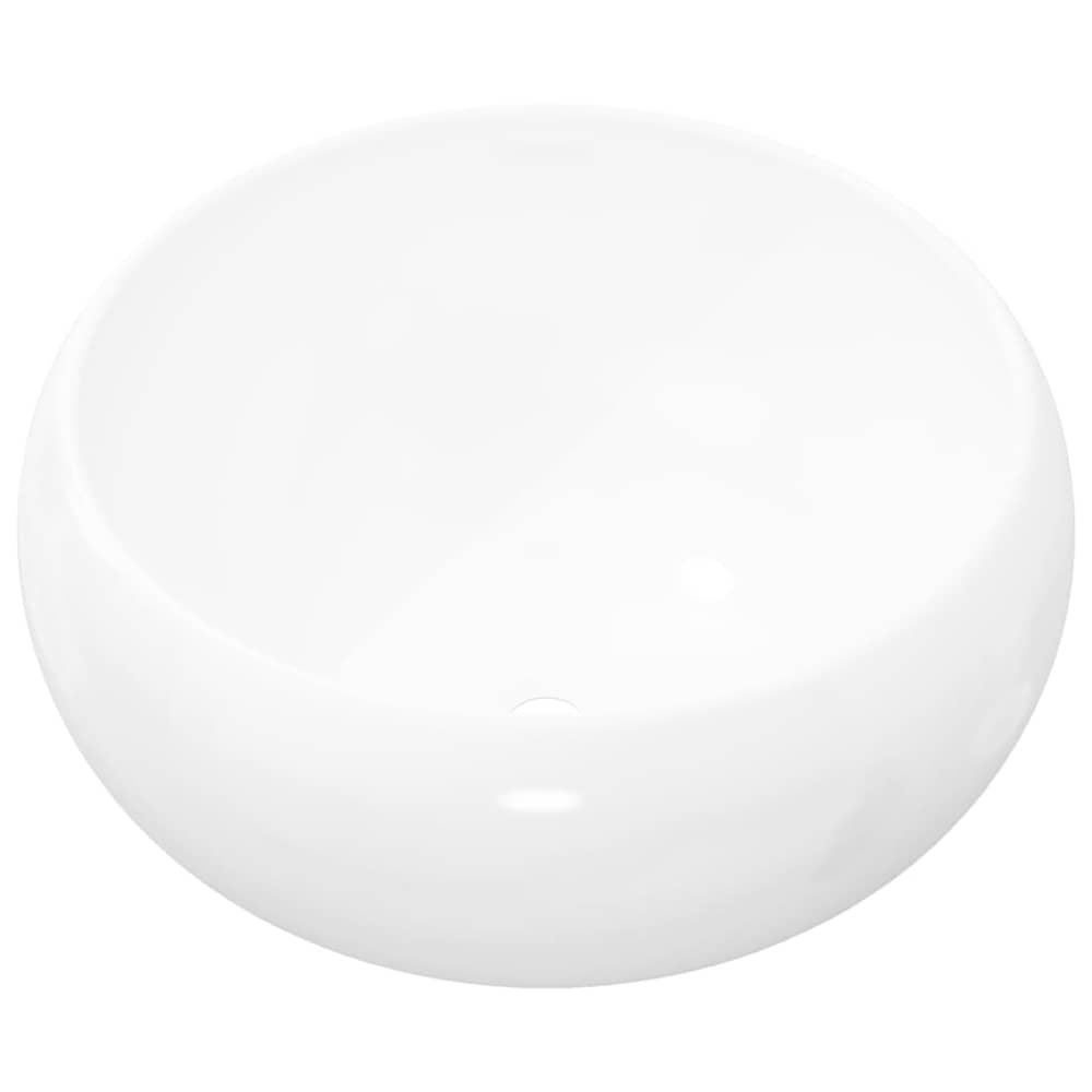 vidaXL Basin Round Ceramic White 40x15 cm vidaXL Basin Round Ceramic White 40x15 cm