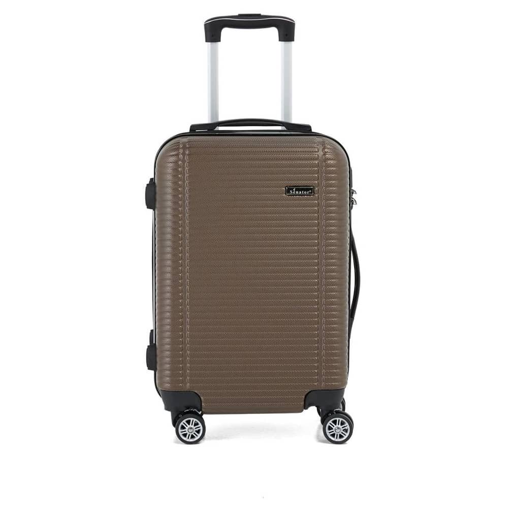 Senator ABS Spinner Trolley Luggage Bag Brown 20inch 9963-20_BRN
