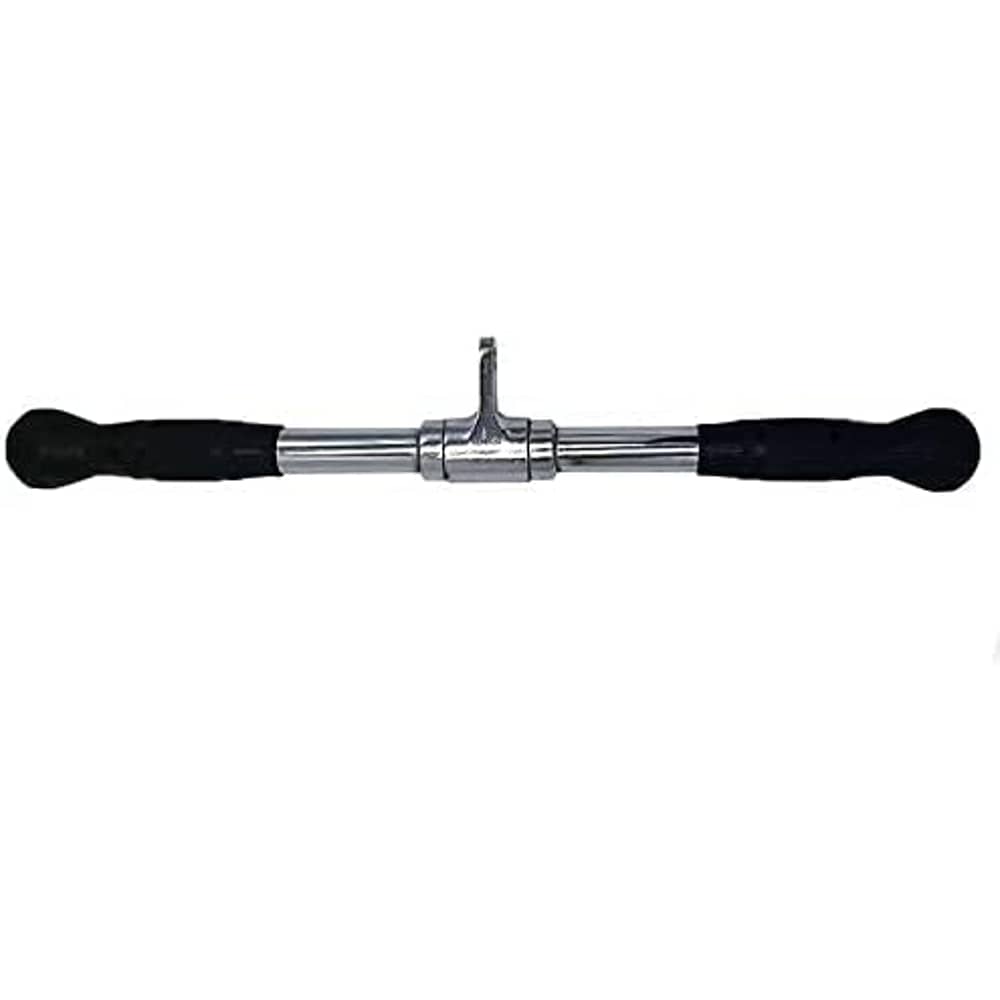 ULTIMAX Straight Bar Cable Attachment, Universal Attachment for Cable Machines Bar with Rubber Handgrips & Revolving Hanger, Multi-Exerciser Cable Attachment Bar-20 inch ULTIMAX Straight Bar Cable Attachment, Universal Attachment for Cable Machines Bar with Rubber Handgrips & Revolving Hanger, Multi-Exerciser Cable Attachment Bar-20 inch