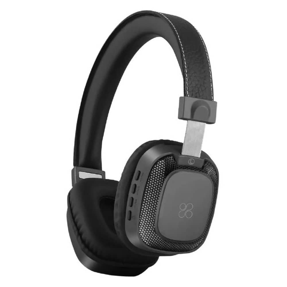 Promate Premium On-Ear Wireless Stereo Headset with Music Playback Controls Black