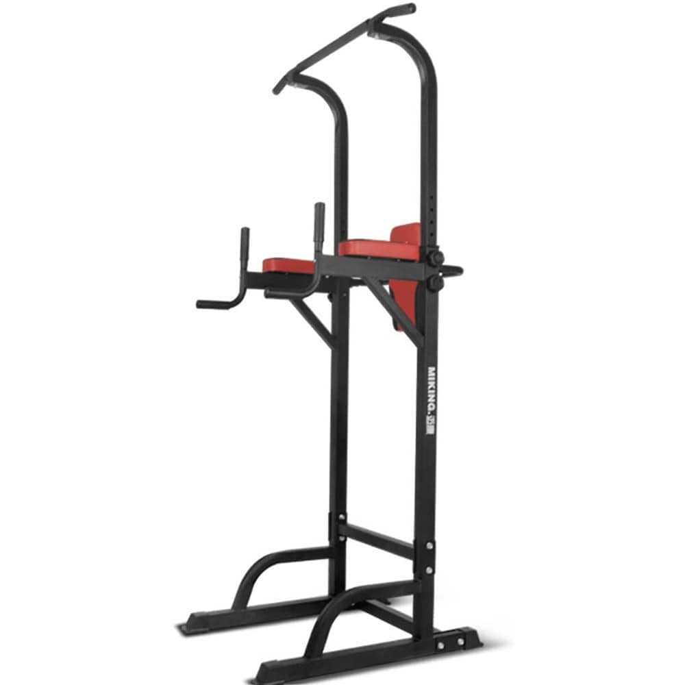 Adjustable Height Pull Up Station Multi Gym Power Tower Dip Station Home Fitness Training Equipment Vertical Knee Raise Pull Chin Push Up Workout Fitness