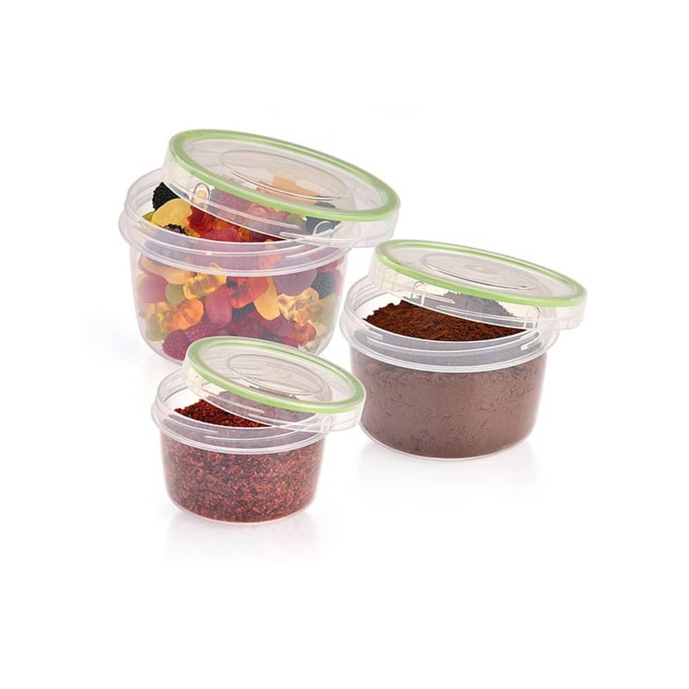 Twist Cover New Round Food Saver (3 Pcs Set) (0,25 Lt + 0,50 Lt + 0,70 Lt)