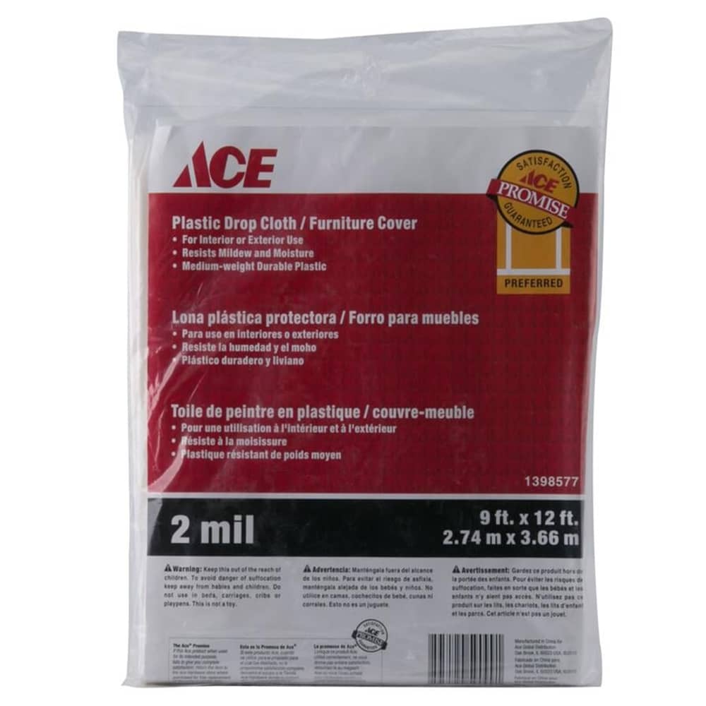Ace Extra Heavy Duty Plastic Drop Cloth (254 x 366 cm) Ace Extra Heavy Duty Plastic Drop Cloth (254 x 366 cm)